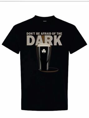 Guinness Black Short Sleeve Tee with Beer Pint Graphic